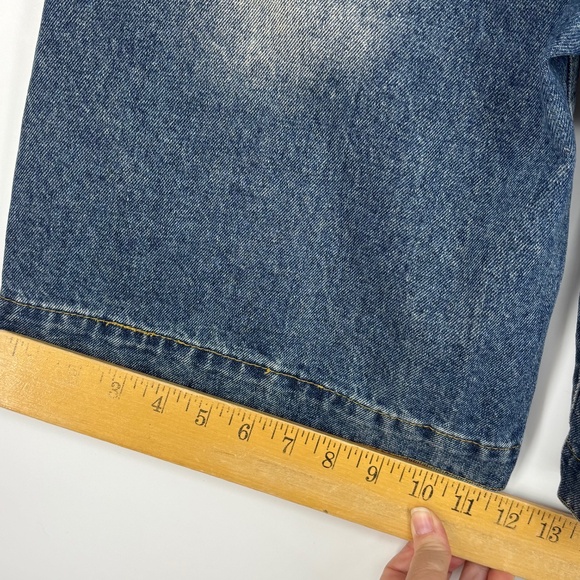 KKSHOP Womens Small XS 160/64A Bermuda Jean Shorts Wide Leg Blue Denim 5-Pocket - Picture 10 of 11